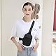 Sling Chest Crossbody Bag, Brusttasche Herren mit Verstellbarem Schultergurt, Wasserdicht Brusttasche Umhängetasche Männer und Frauen Schultertasche für Reise, Wandern, Radfahren, Laufen Schwarz