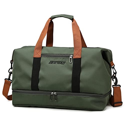 Travel Duffel Bag, Sports Gym Bag for Women, Shoulder Tote Bags Weekend Bags for Workouts, Travel, Hiking (Green)