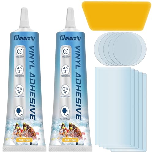Paistely Kit Réparation Piscine, Kit Réparation Spa Gonflable, Kits Entretien Spa Étanche et Transparent, pour Matelas Pneumatiques, Structures Gonflables,...