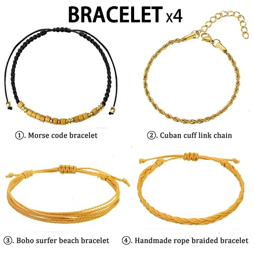 I Love You Morse Code Bracelet - Gifts for Teens Boys Men - Inspirational Bracelet for Birthday Communion Confirmation Graduation Back to School Christmas Gifts2