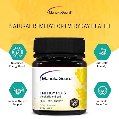 ManukaGuard Premium Gold Energy MGO 40 250 g Miel miniatura 5
