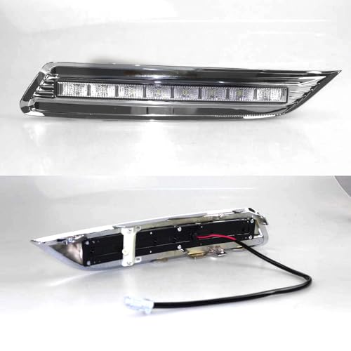 BAKUGO 2 pçs luz de LED de corrida diurna luz de neblina DRL luz de seta amarela para Honda Crosstou