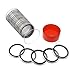 (1) Airtite Coin Holder Storage Container & (20) Black Ring 39mm Air-tite Coin Holder Capsules for 1oz Silver & Copper Rounds and Casino Chips