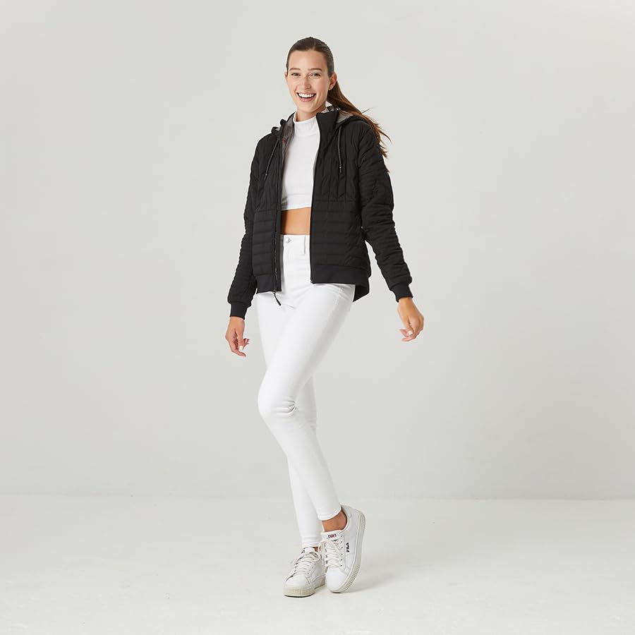 Women’s Revolve Hooded Jacket, Quilted Sensory Weighted Apparel, Relaxed Fit2