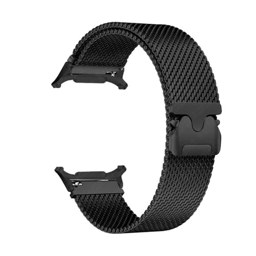 SRMVRNKNNK Fit For Samsung Fit For Galaxy Watch Ultra 47mm �Ƀt�B�b�g����X�e�����X�X�`�[���X�g���b�v�B���Ԃ̂Ȃ��u���X���b�g�B(Black black)