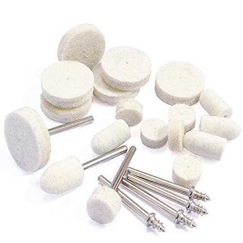 121Pcs Wool Felt Polishing Buffing Wheel Pad Mandrel Mounted Grinding Accessories Attachment Rotary Tools Set For Dremel #TOP1