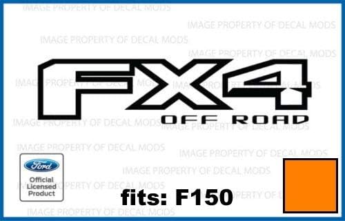 Decal Mods FX4 Offroad - Calcomanías adhesivas color naranja compatibles con Ford F150 troquelado (2015-2020) - CO_Outline (juego de 2) con licencia