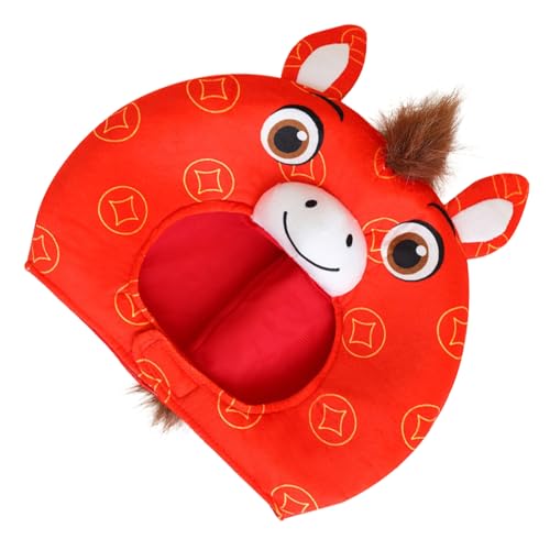 Chapeau de mascotte cheval rembourré et décoratif pour soirée costumée