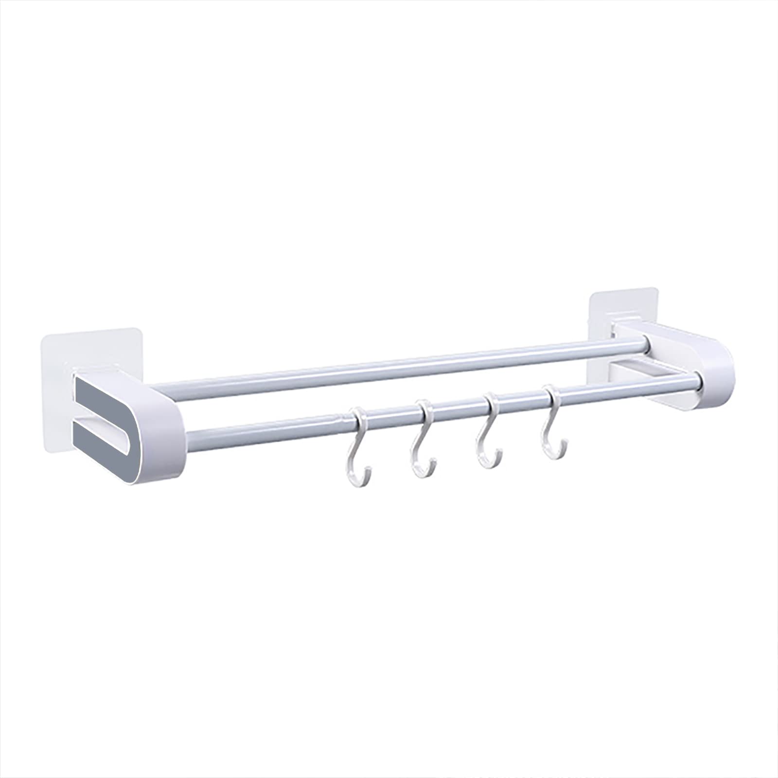 Toallero,Toallero,Toallero de Mano para Pared de baño,Toallero de Pared,Toallero para baño con Gancho,Toallero de Doble Poste sin taladrar,ABS,Azul/Gris/Amarillo,1PCS.