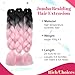 3 pcs/300g 60CM dos Ombre trenzado fibra Crochet Cabello Extensiones de pelo...