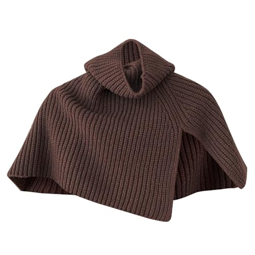 Pullover Scarf Knit Turtleneck Shawl Wrap Shrug Detachable Sweater Collar Winter Warm Neck Warmer Shawl Cape Cloak Shawl2