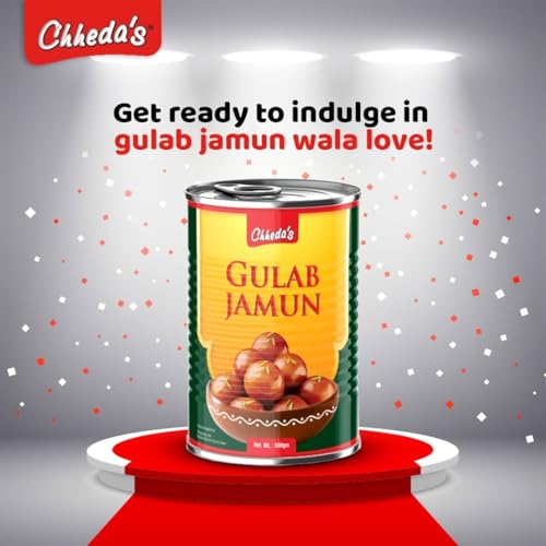 Image of Chheda's - Gulab Jamun - Indian Sweets - Tin Sweets - Festive Gift Pack - 1000 Gm Pack of 1