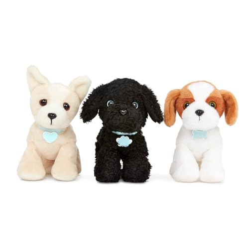 Pucci Pups - Adopt-A-Pup - Plüsch Hund - Welpe Spielset - Ausgestopfte Tiere - Spielzeughund mit Korb - 2 Jahre +