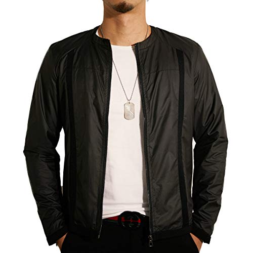 Mens Slim Fit Jacket Long Sleeve Lightweight Zip-up outwear with pocket