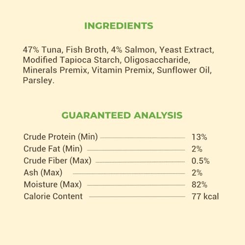 Image of Brunos Cat Wet Food - Tuna with Salmon & Parsley - 85g(Pack of 12)|Cat & Kitten|90% Animal Ingredients|Grain-Free|Omega-3 Rich|Recipe with Natural Antioxidants & Taurine for Skin & Coat