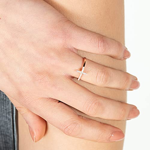 Bague Croix rosée argent 925 le cadeau idéal pour marquer un moment - 3