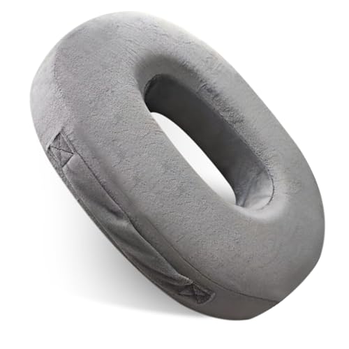 WEGREAT Cojín de asiento ortopédico: cojín de espuma viscoelástica para hemorroides, cojín ortopédico redondo ergonómico para asiento de coche, silla de oficina, anillo de asiento para alivio del