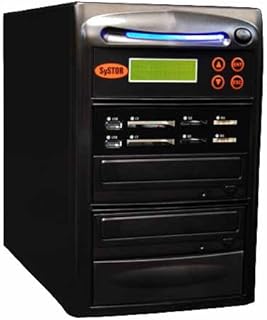 Systor Unidad flash combinada todo en uno 1:1 y duplicador de DVD, copia de seguridad de tarjetas de medios flash USB/SD/C...