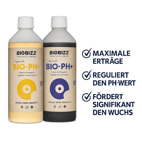 Weedness BioBizz pH+ Plus 250 ml + pH- Minus 250 ml Flüssig - ph-senker Heber Dünger Pflanzen Grow Anbau Indoor Down Granulat Tomaten Rasen Orchideen