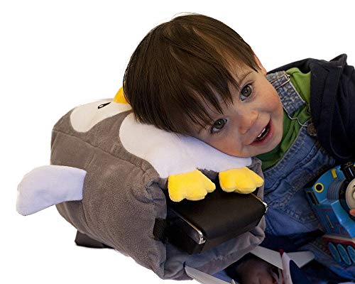 Roamwild Kids Travel Pillow And Travel Blanket Set - 'Tux' Armrest Buddy Transforms Any Armrest Into A Comfy Childs Pillow #TOP4