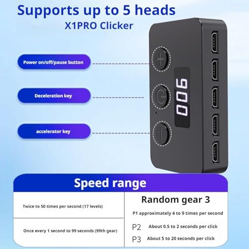 Clicker automático para smartphone recargable con velocidad ajustable para directos 7