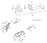 Polaris ATV Headlight Lens, Predator 50, Right, Genuine OEM Part 0453890, Qty 1