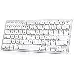 OMOTON Bluetooth Keyboard Compatible with Mac, Compact Wireless Keyboard Compatible with MacBook Pro/Air, iMac, Mac Mini/Pro Laptop and PC (Silver)