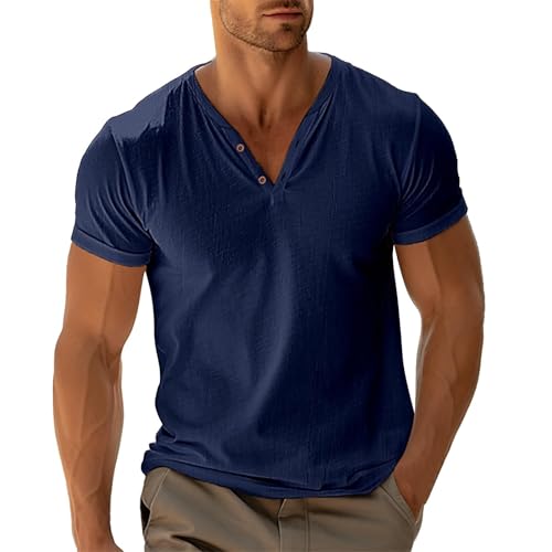 Chemise en coton pour homme à col Henley : douceur et finitions