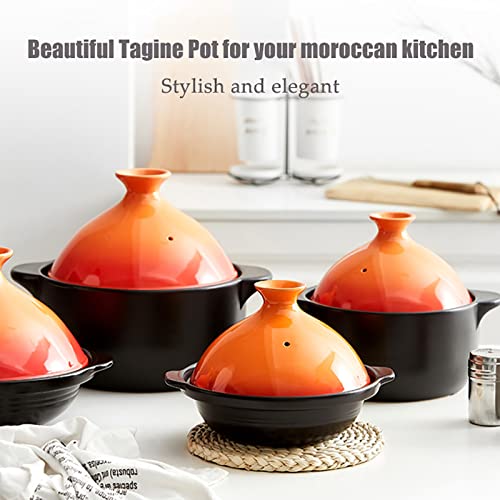 Casserole à tajine en céramique orange pour réussir vos ragoûts