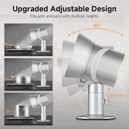 Image of Portable Range Hood,4-Speed Desktop Exhaust Fan with adjustable Height