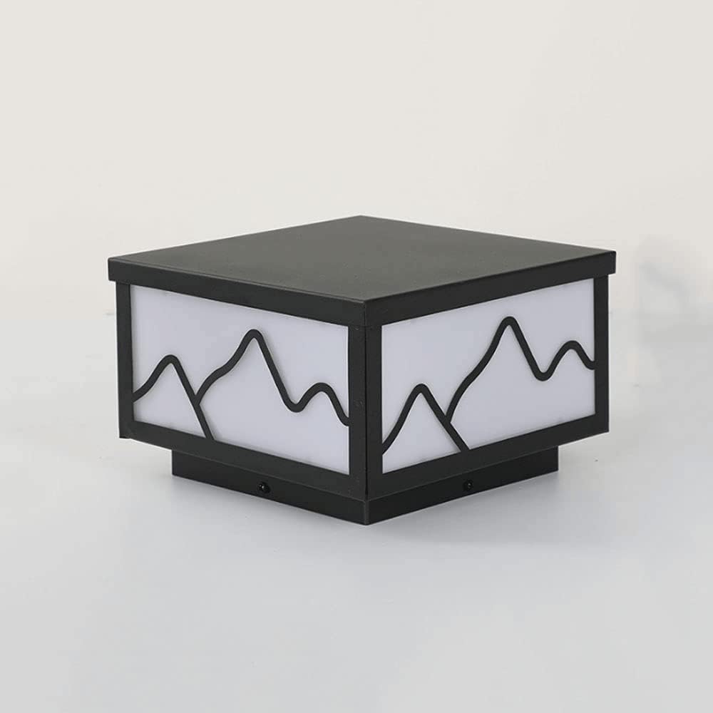 Modern Square PillarLamp, Outdoor Waterproof IP65Pillar Lights, Metal Floor Lamp, Acrylic Lamp Shade, Garden Villa Landscape Light, Garden Lawn Lighting Fixtures