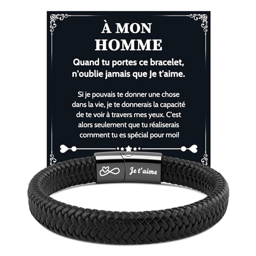 VU100 Cadeau pour Homme Bracelet Anniversaire pour Lui Idee...