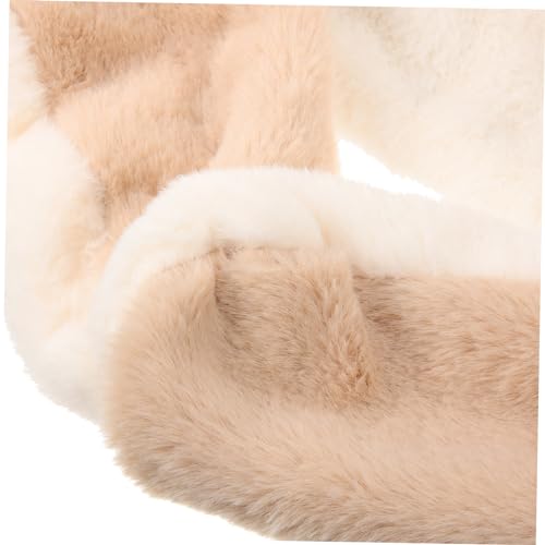 VALICLUD 1pc Adorable Ear Plush Hat for Boy Girl Warm Outdoor Cartoon Design Comfortable Ear Cover for Cold Weather Khaki4