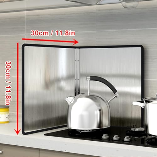 Escudo plegable contra salpicaduras, resistente al calor y al agua, duradero para protección de cocina