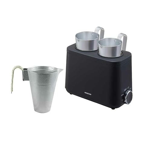 コイズミ 酒燗器 かんまかせ 錫チロリセット (アルミチロリ2個+錫チロリ1個) 湯煎タイプ 7段階温度調節 保温機能付き ブラック KOP-0401EC（Amazon）