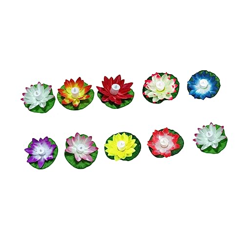 Velas flotantes de loto luces LED impermeables para estanques fuentes y decoración jardín