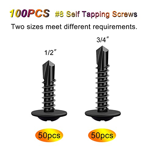 Weideer K-055-100P 100Pcs #8 Self Tapping Screws thumb #2