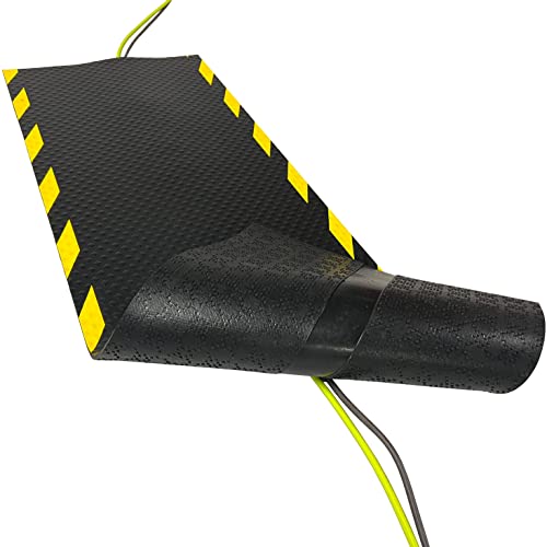 Portifera Morland Protect Rubber - 47¼In X 15⅝In - Nitrile Rubber Cord Cover Mat - Outdoor And Indoor Use - Overfloor Protector For Cables Cords Or Wires - Protect From Trips And Falls Repositionable #TOP1
