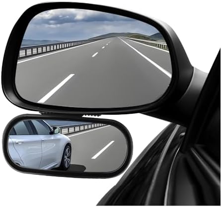 HD Auxiliary Blind Spot Mirror for Car,[Upgraded Version] 360° Rotatable Wide Angle Convex Mirror,Universal Automotive Exterior Accessories Blind Spot Car Mirror