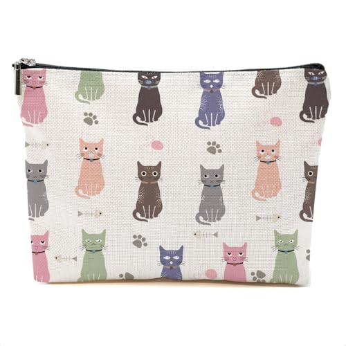 Cute Cat Makeup Bag Cats Gifts Cosmetic Bag Cat Lover Gifts for Women Girls