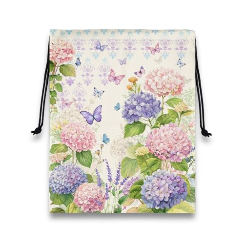Image of Flower Butterfly Grip Bag for Gymnast Drawstring Athlete Bag for Sport Dance