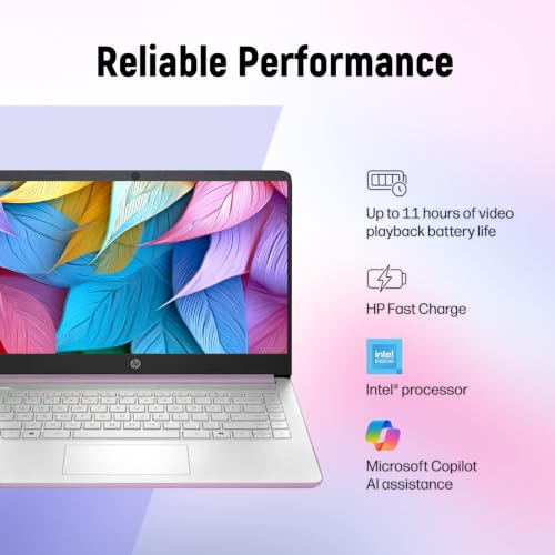 Image of HP 14 inch HD Student Business Laptop, Intel N150, 4GB RAM, 384GB Storage | (128GB UFS + 256GB SD Card), 1 Year Office 365, 720p Webcam, Slim Design, Copilot AI, WiFi 6, Win 11 Home S, Honey Lavender