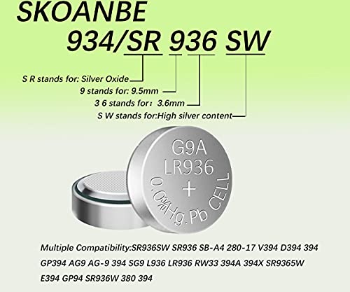 Skoanbe Sr936Sw 394 Ag9 1.5V Button Coin Cell Watch Battery (10-Pack) #TOP2