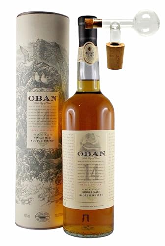 Oban 14 Jahre scotch Single Malt Whisky + 1 Glaskugelportionierer zum feinen Dosieren Genießerset Männergeschenke Geschenkset Whiskey Geschenkidee