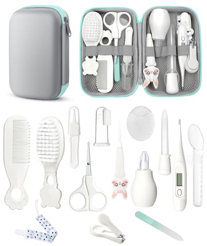 Image of Baby Healthcare and Grooming Kit, Safety Newborn Nursery Baby Care Kit, with Hair Brush Comb, Nail Clipper, Thermometer, Pacifier Clip, Baby Registry Search, Baby Girl Boy Newborn Essentials