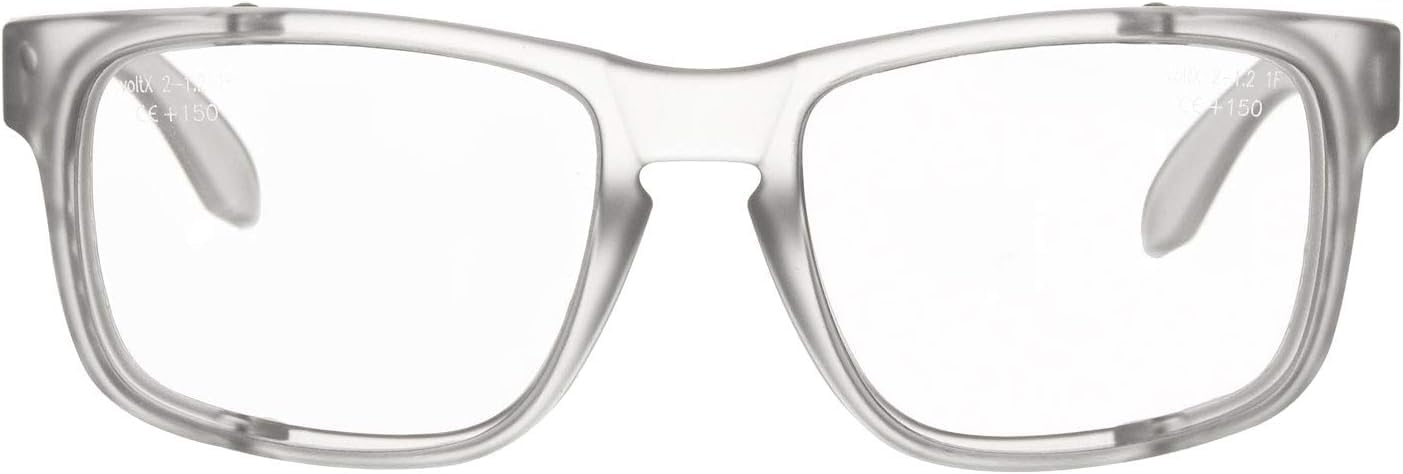 voltX 'Crystal' Full Lens Magnified Safety Glasses, ANSI Z87.1+ & CE EN166F, (+3.0 Clear Lens) - Anti Fog Coated UV400 Lens