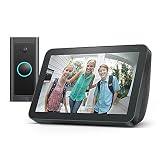 Echo Show 8 + Ring Video Doorbell Wired von Amazon, Funktionert mit Alexa, Anthrazit Stoff