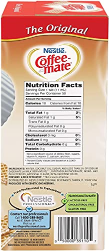 Nestle 35110 Coffee-Mate Original Flavor Creamer, Single Serve Portions, 50/Box #TOP7