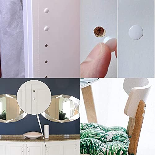 Drill Hole Cover Caps Plastic Hole Plugs M5 600pcs for Blanking Furniture Kitchen Cabinet Shelf Button Bracket Cupboard Bookcase ClosetSuit for 5mm Holes White