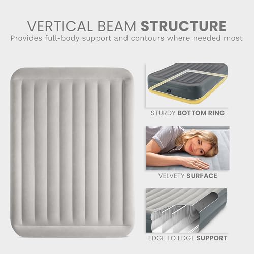 INTEX 64125ED Dura-Beam Plus Essential Rest Air Mattress - Fiber-Tech – Queen Size – Built-in Electric Pump – 18in Bed Height – 600lb Weight Capacity by Intex - Image 7
